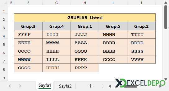 Rastgele Dinamik Gruplar Oluşturma