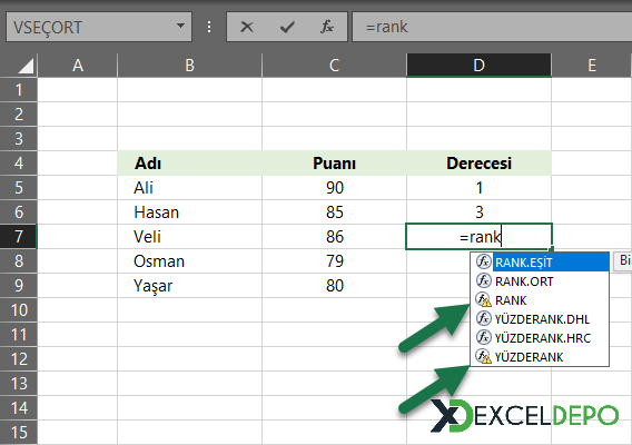 Formüllerin Excel Versiyonlarına Uyumluluğu