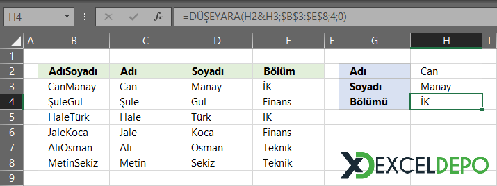 Yardımcı Sütun