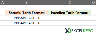 Excel Tarih Formatı Sorunu