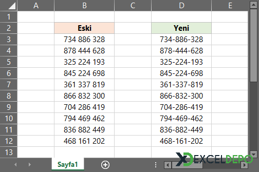 Bir Karakteri Diğer Karakter ile Değiştirme