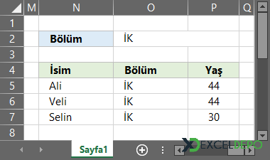 Satır Bazlı Kayıtları Sütun Bazlı Listeleme