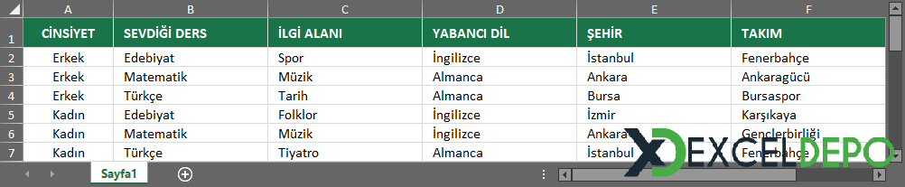 Birden Fazla Kritere Göre Arama Yapmak