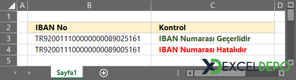 IBAN Numarasını Kontrol Etme