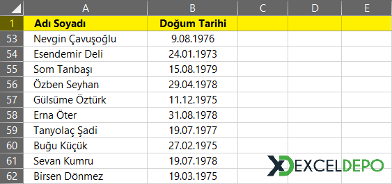 İlk Satırı Ekrana Sabitleme Nasıl Yapılır