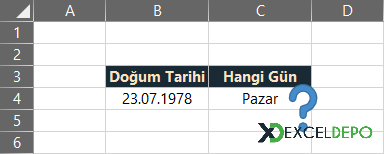 Doğum Tarihinizdeki Gün Haftanın Hangi Günüydü