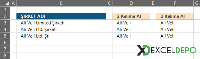 Cümlenin İçinden İlk X Kelimeyi Alma